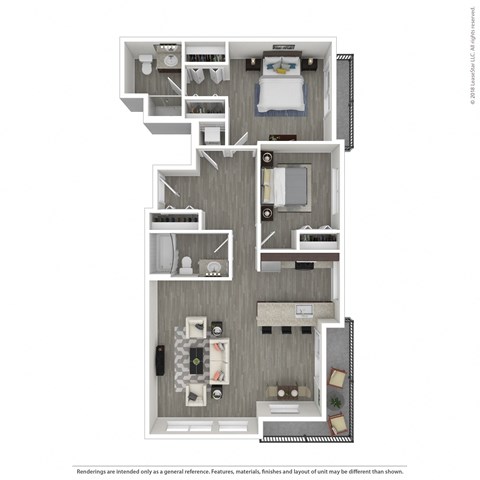 a 3 bedroom floor plan  503 square feet